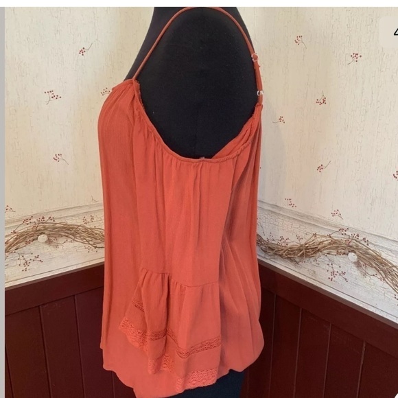 Socialite Womens Blouse Size Medium Orange - Picture 4 of 7